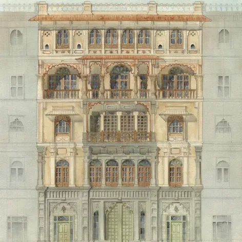 Front Elevation of Indian Townhouse